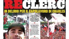 Portada de La Gazzetta dello Sport del lunes 8 de septiembre de 2019 con Charles Leclerc y la victoria de Ferrari en el Gran Premio de Italia en el Circuito de Monza como protagonistas.