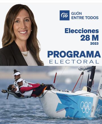 Ángela Pumariega (vela), número 1 de la lista del PP por Gijón.