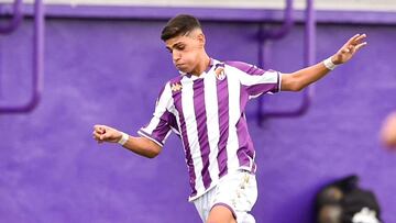 Álvaro Gómez, con el Cadete A del Real Valladolid.