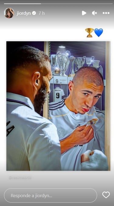 La reacción de Jordan Ozuna en el día de la despedida de Benzema