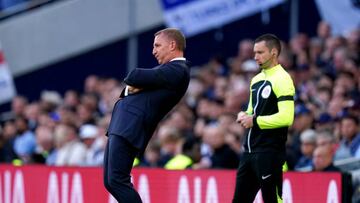 Leicester City manager Brendan Rodgers during the Premier League match at the Tottenham Hotspur Stadium, London. Picture date: Saturday September 17, 2022. (Photo by John Walton/PA Images via Getty Images)