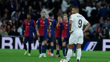Kylian Mbappé, durante el Clásico de esta temporada jugado en el estadio Santiago Bernabéu el pasado mes de octubre.