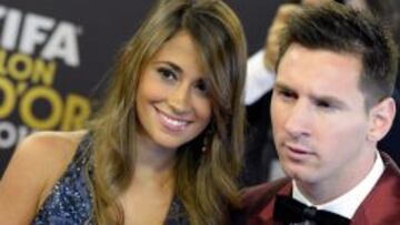 Lionel Messi, con su pareja Antonella.