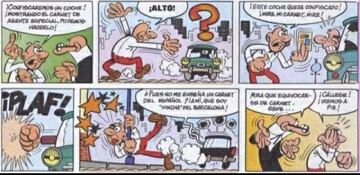 La tira cómica en la que Filemón se descubría como socio del Espanyol.