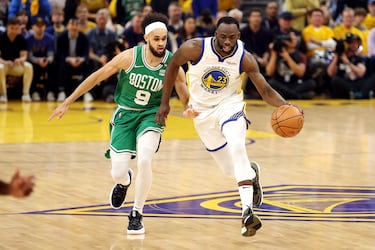 Warriors’ Draymond Green reacts to NBA Finals Game 1 defeat to Celtics