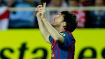 El Barça anuncia que ahora Messi está a un gol de César