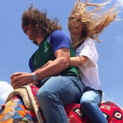 Carles Puyol y Vanessa Lorenzo se divierten en Egipto