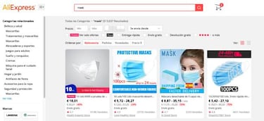 A qué te arriesgas si compras mascarillas por Internet para el Covid-19