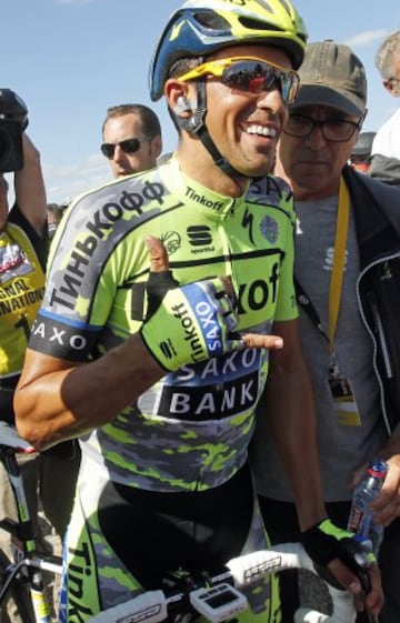 Alberto Contador en la octava etapa del Tour.