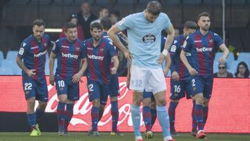 El Levante golea al Celta y deja a Cardoso contra las cuerdas