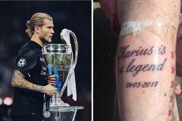 Un aficionado del United se tatu¨® la mala noche de Karius