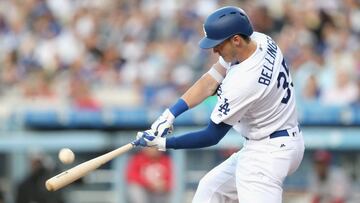 LOS ANGELES, CA - JUNE 10: Cody Bellinger #35 of the Los Angeles Dodgers hits a solo home run in the first inning against the Cincinnati Reds at Dodger Stadium on June 10, 2017 in Los Angeles, California. Stephen Dunn/Getty Images/AFP
== FOR NEWSPAPERS, INTERNET, TELCOS & TELEVISION USE ONLY ==