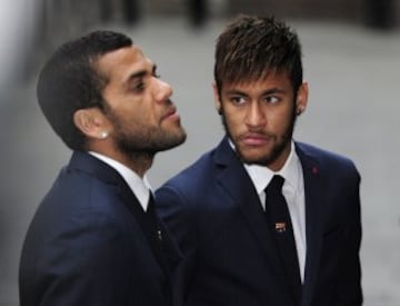 Dani Alves y Neymar.