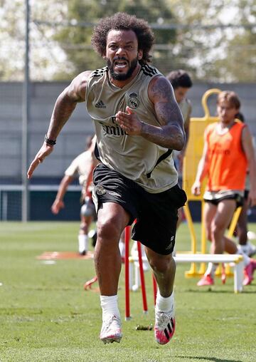 Marcelo durante el entrenamiento. 