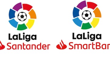 Logos de Laliga Santander y LaLiga SmartBank.