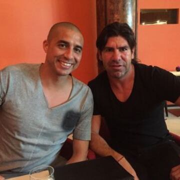 Marcelo Salas junto a David Trezeguet. Ambos fueron compañeros en Juventus.