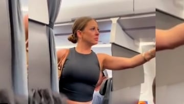 The woman who went viral for her plane freakout has been revealed as Tiffany Gomas and a new video shows the moments leading up to the meltdown.