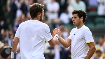 Norrie saluda a Munar al término de su partido en Wimbledon.