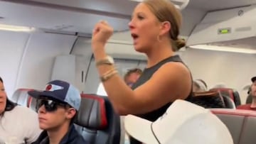 The woman who went viral after accusing a fellow airline passenger of not being “real” this week spoke to the media.