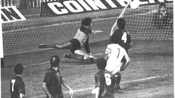 El gol de falta de Solsona en el Bar&ccedil;a-Valencia (0-3) de 1980. 