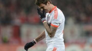 Mario Mandzukic lamenta el empate del Bayern.