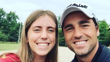 El cantante David Bustamante con Celia Barquin, la joven promesa del golf espa&ntilde;ola asesinada en EE.UU.