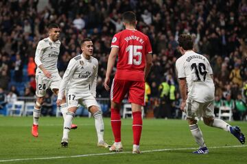 Lucas Vázquez anotó el 1-1 a pase de Odriozola.