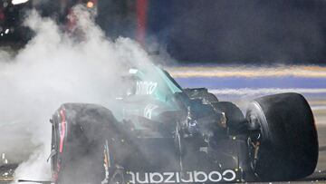 Lance Stroll (Aston Martin AMR23). Marina Bay, Singapur. F1 2023.