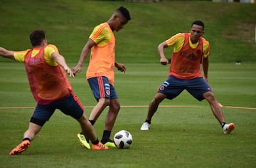 La Selección Colombia sigue su preparación en Milan pensando ya en Egipto, rival al que enfrentará este viernes en Bérgamo, Italia, en partido amistoso previo a Rusia. Con un grupo de 24 jugadores, los dirigidos por Pékerman hicieron trabajo con balón.