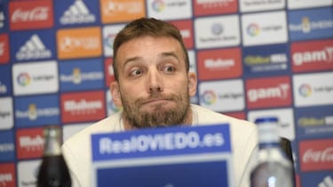 Michu, en rueda de prensa.