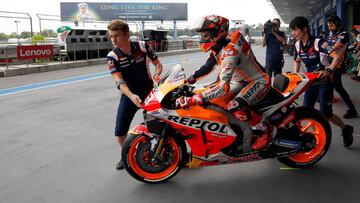 M&aacute;rquez saliendo a pista en Tailandia.