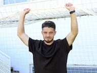 Dani Lorenzo, en el Anexo de La Rosaleda.