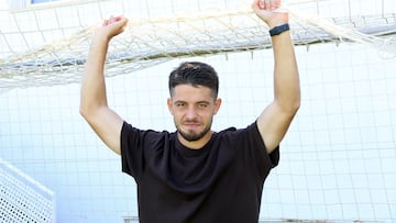 Dani Lorenzo, en el Anexo de La Rosaleda.