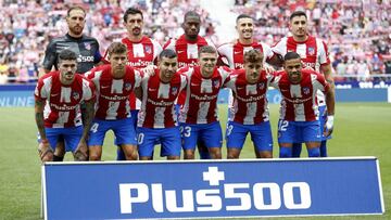 El once del Atlético contra el Athletic.