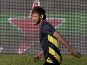 El entrenamiento del Barcelona y del Atl¨¦tico