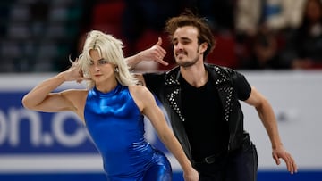 Montreal (Canada), 22/03/2024.- Olivia Smart and Tim Dieck of Spain perform during the Ice Dance Rhythm Dance Program of the ISU Figure Skating World Championships 2024 in Montreal, Canada, 22 March 2024. (España) EFE/EPA/CJ GUNTHER
