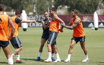 Sergio Ramos, Lucas Vázquez, Marco Asensio y Nacho. 