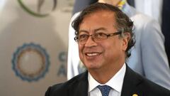 BUENOS AIRES, ARGENTINA - JANUARY 24: President of Colombia Gustavo Petro gestures as they prepare for the family photo as part of the VII Community of Latin American and Caribbean States Summit (CELAC) on January 24, 2023 in Buenos Aires, Argentina. Presidents and representatives of the 33 member nations attend the summit for the first time. (Photo by Getty Images/Getty Images)