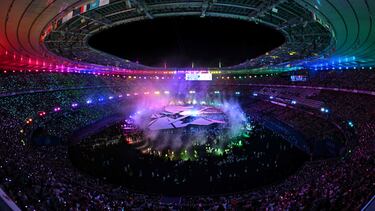 El Stade de France en la ceremonia de clausura de París 2024.