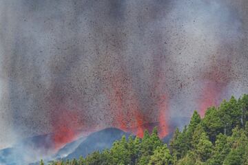 La erupción volcánica ayer (domingo 19 de septiembre) en los alrededores de Las Manchas, en El Paso (La Palma), después de que el complejo de la Cumbre Vieja acumulara miles de terremotos en la última semana, conforme el magma iba presionando el subsuelo en su ascenso. Las autoridades habían comenzado horas antes evacuar a las personas con problemas de movilidad en cuatro municipios.