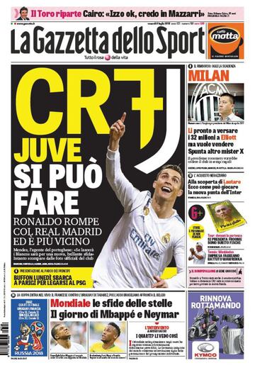 La prensa pone fecha al fichaje de Cristiano