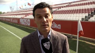 Montella da las gracias y se despide de la afición del Sevilla