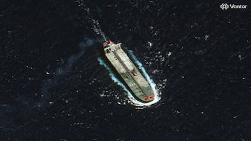 A satellite image shows the Skipper tanker, north of Guadeloupe, December 12, 2025. Satellite image ©2025 Vantor/Handout via REUTERS THIS IMAGE HAS BEEN SUPPLIED BY A THIRD PARTY. MANDATORY CREDIT. NO RESALES. NO ARCHIVES. DO NOT OBSCURE LOGO.