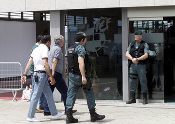 Ángel María Villar fue trasladado a la sede de la RFEF para presenciar el registro.