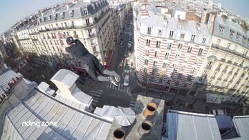 Épico salto de vida o muerte en París: ¡como si fuera su patio!