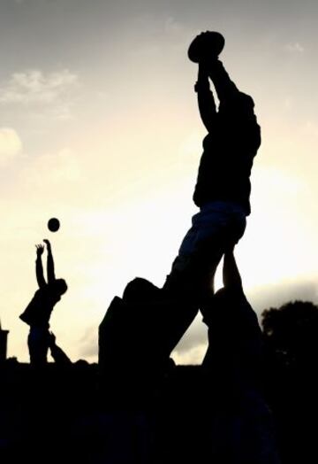 Entrenamiento de los All Blacks en el Westmanstown Sport, Irlanda.