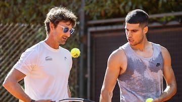 Juan carlos Ferrero, con Carlos Alcaraz en Buenos Aires.