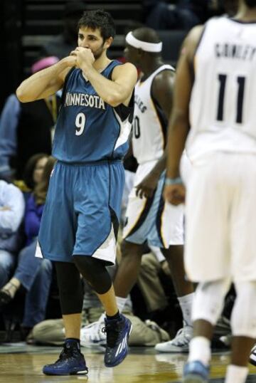 Ricky Rubio, en el partido entre Timberwolves y Grizzlies.