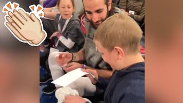 El detallazo de Ricky Rubio con este pequeño con cáncer