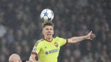 Hendrix, contra el CSKA en Champions.